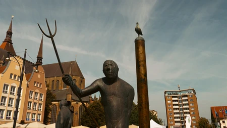 Historic Statues in Urban Setting
