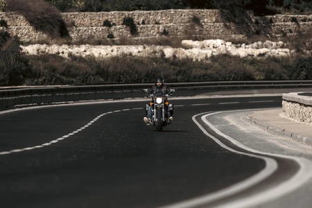Motorcyclist on Scenic Road