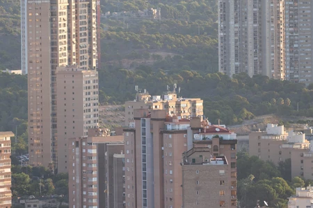 Cityscape with High-Rise Buildings
