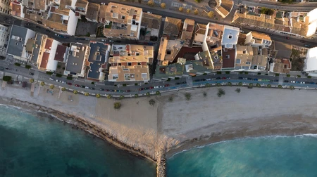 Coastal Town Aerial View