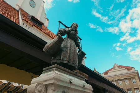 Historic Statue in Urban Setting