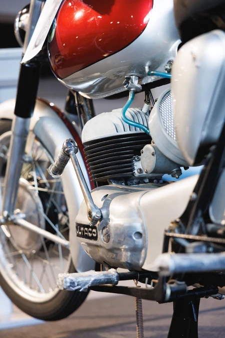 Classic Motorcycle Close-Up