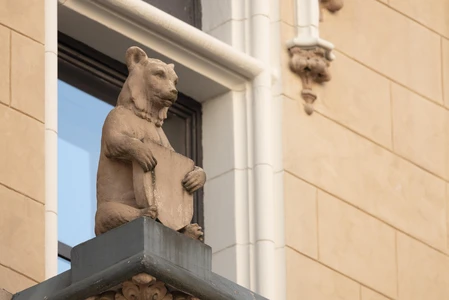 Architectural Detail of Bear Statue