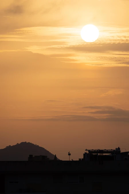 Urban Sunset Silhouette