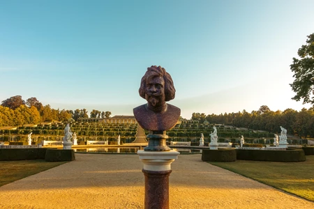 Sculpture in a Scenic Garden