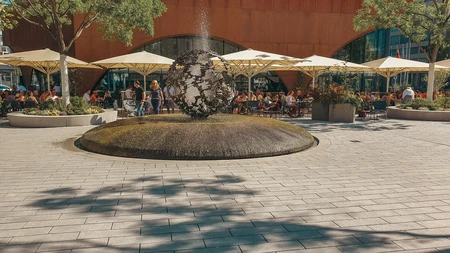 Modern Urban Fountain Scene