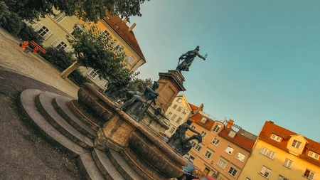 Historic Fountain in Urban Setting
