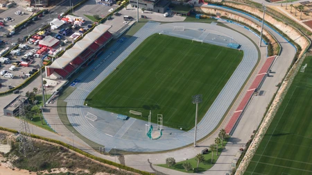 Aerial View of Sports Stadium