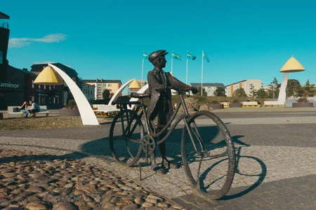 Bike Sculpture on Town Square