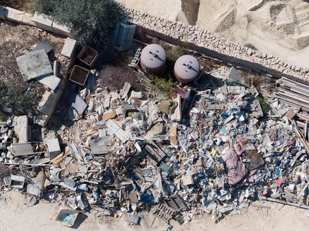Aerial View of Industrial Debris
