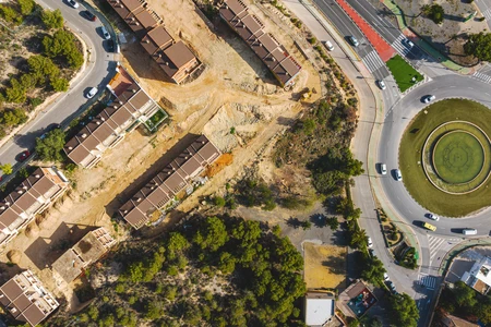 Aerial View of Urban Development