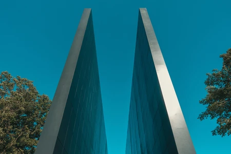Modern Architectural Structure under Clear Sky