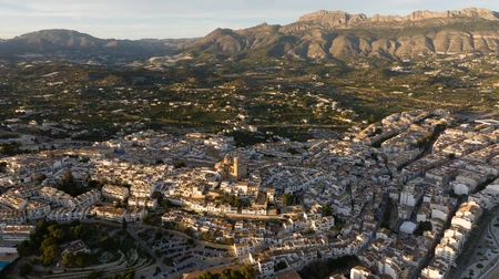 Scenic Mountain Town View