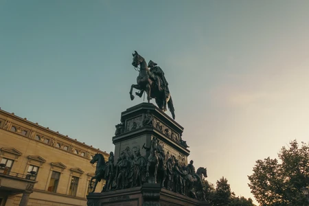 Equestrian Monument at Dusk