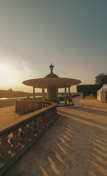 Sunset by the Pavilion