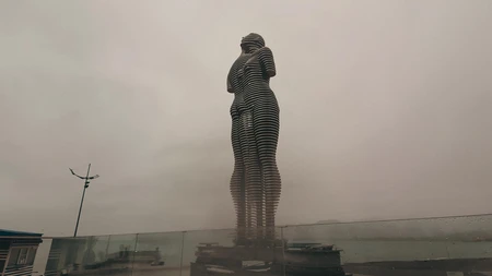 Contemporary Sculpture in Fog