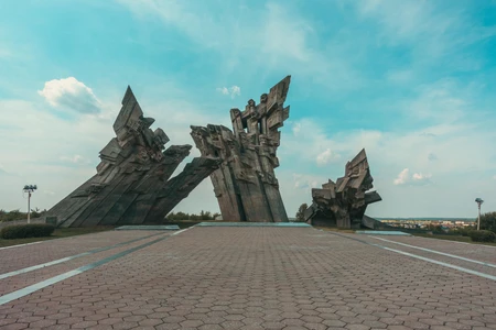 Abstract Monument under Blue Sky