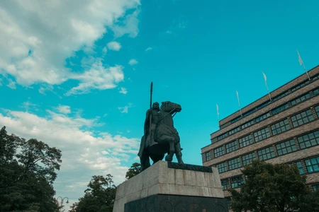 Equestrian Statue Against Sky