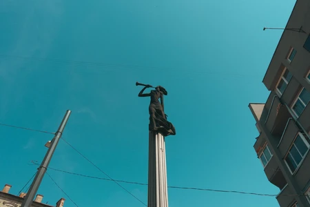 City Sculpture Against Sky