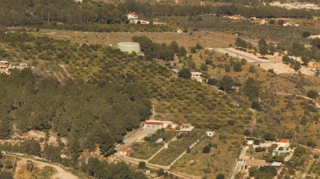 Aerial View of Countryside Landscape