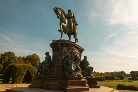 Equestrian Statue in Scenic Park