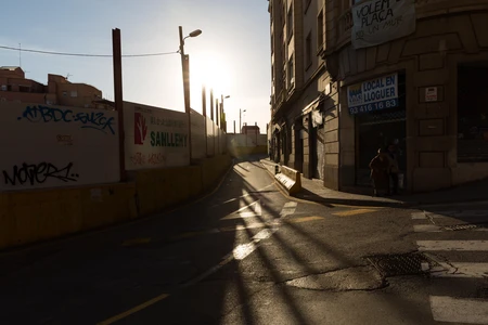 Sunlit Urban Street