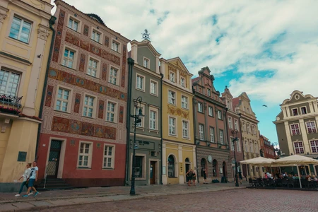 Colorful European Street Scene