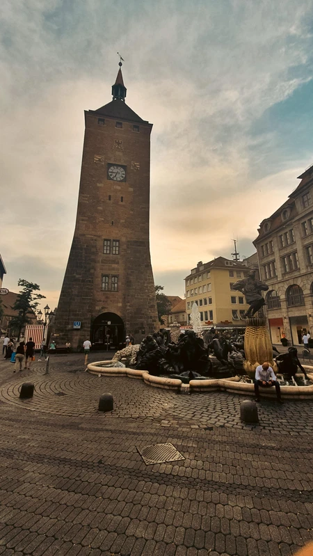 Historic Town Square with Tower