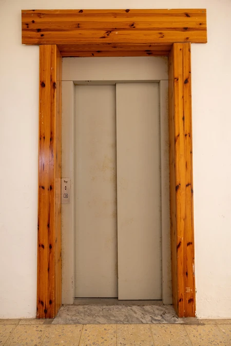 Wooden Framed Elevator Door