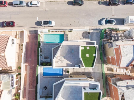 Aerial View of Urban Architecture