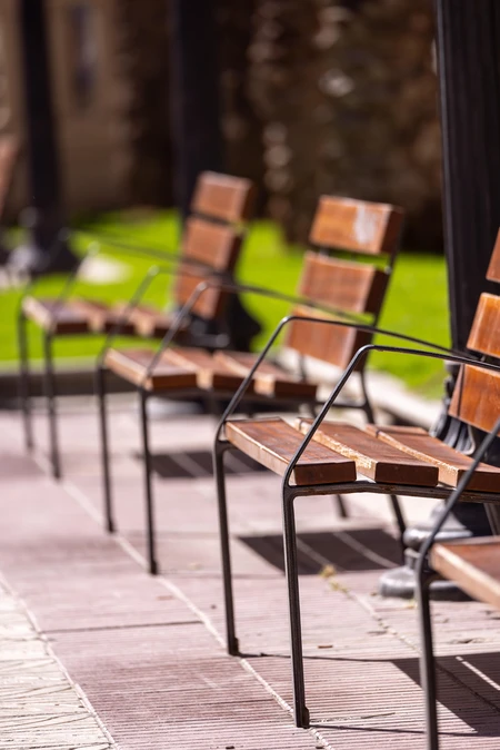 Empty Park Benches