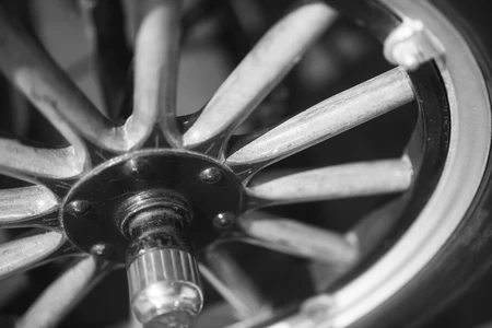 Close-Up of a Bicycle Wheel