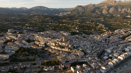 Aerial View of a Scenic Town