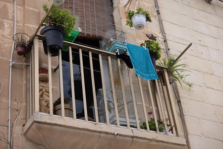 Charming Balcony with Plants