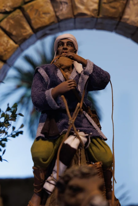 Traditional Rider in Historical Setting