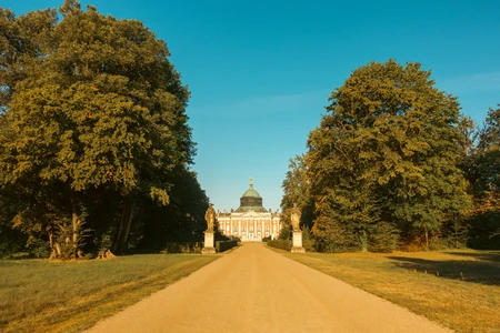 Grand Avenue leading to a Historic Palace