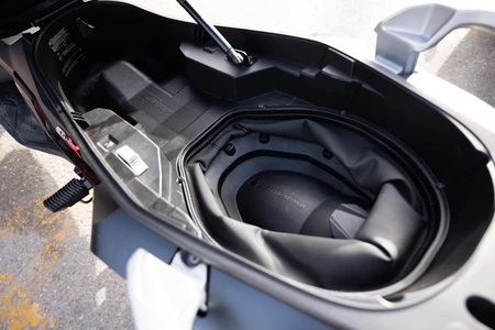 Open Motorcycle Compartment