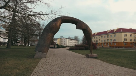 Abstract Sculpture in Urban Park