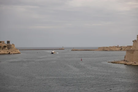 Coastal View with Fortifications