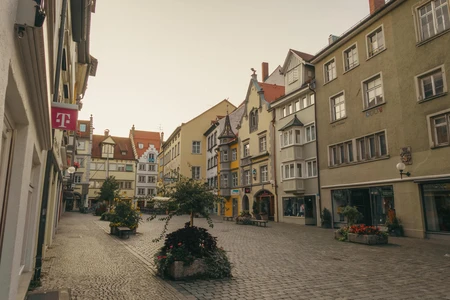 Quiet European Street at Dusk