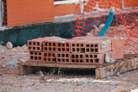 Construction Bricks on Site