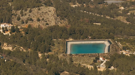 Reservoir Amidst Forest