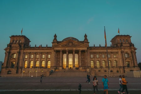 Historic Building at Dusk