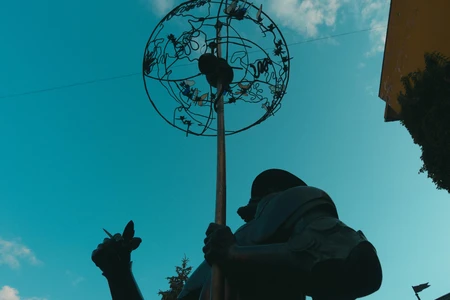 Silhouette of Urban Sculpture