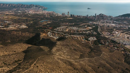 Aerial View of Coastal Cityscape
