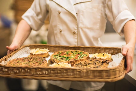 Pastry Chef with Savory Tarts