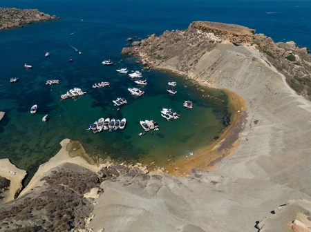 Scenic Coastal Bay with Boats