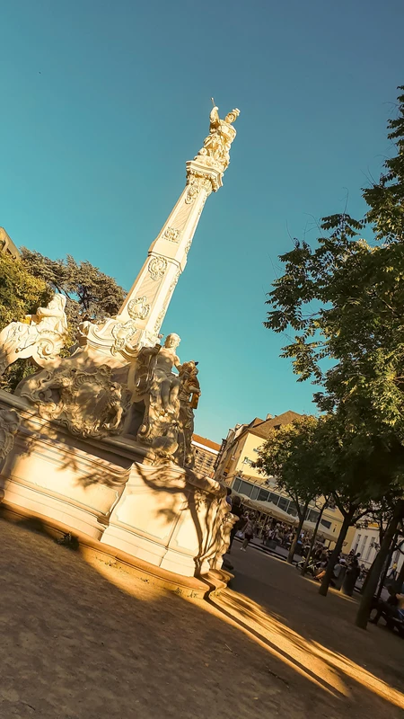 Sculpture in Sunlit Square