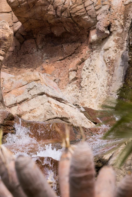Natural Rock Formation with Stream