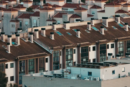 Urban Rooftops at Dusk